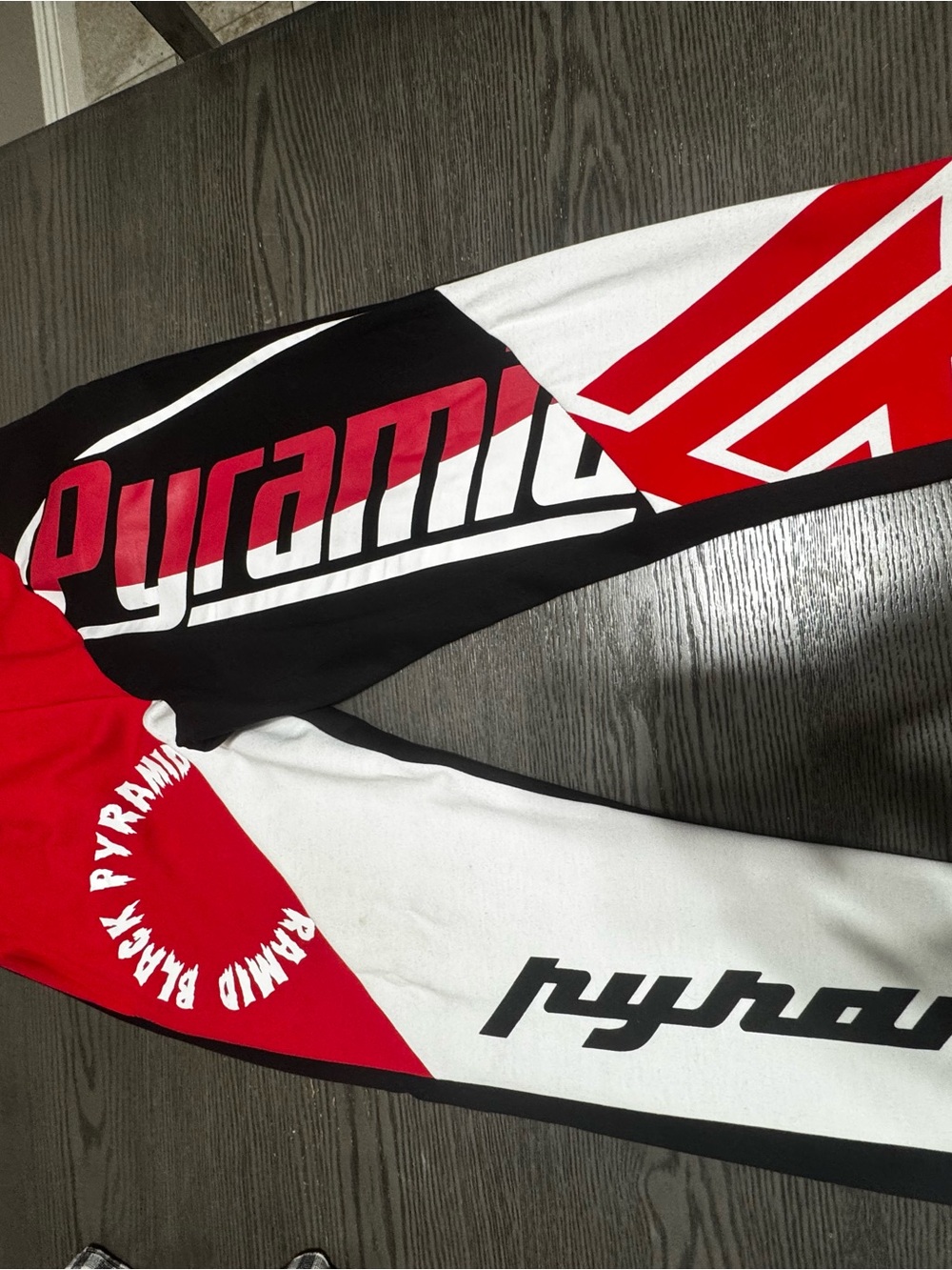 Black Pyramid Men's Red, Black & White Jogger Pants